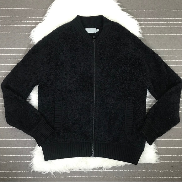 NEW Vince fuzzy wool blend bomber jacket - Picture 3 of 8